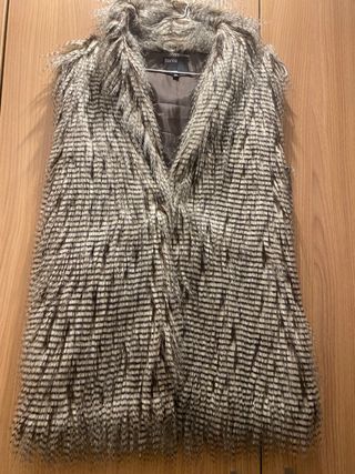 Chaleco plumas blanco talla m