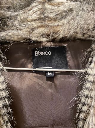 Chaleco plumas blanco talla m