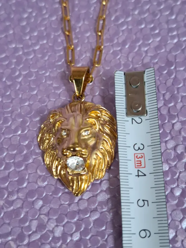 Colgante Faraón Baño oro 18kl, cadena 50cm