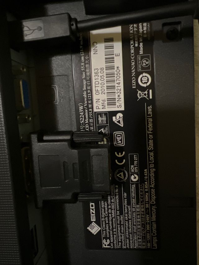 Monitor Eizo 21,9 inches