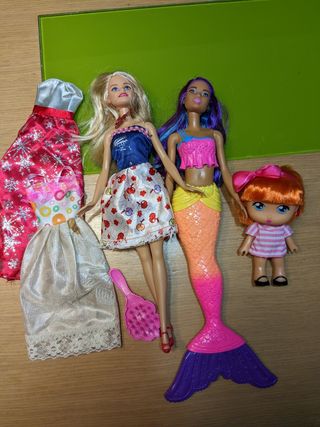 Pack Barbies + Barriguita + Vestidos