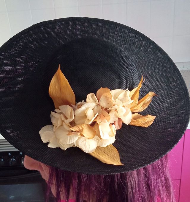 Tocado de boda flores secas naturales