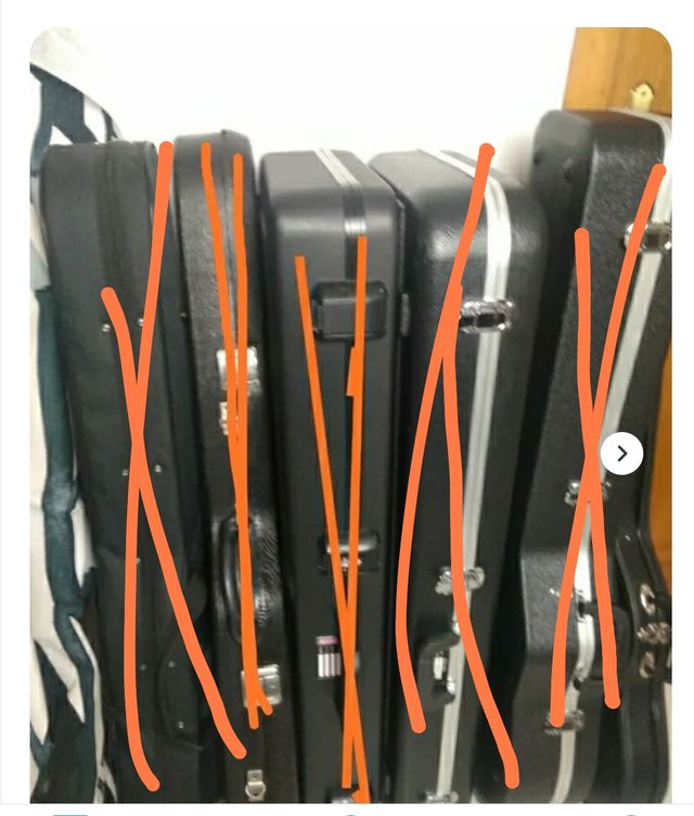 Estuche funda maleta para guitarra eléctrica.