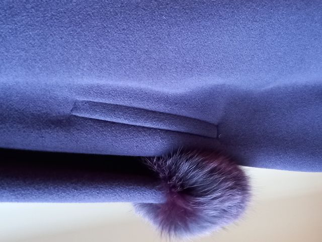 Cappotto in lana e pelliccia di volpe