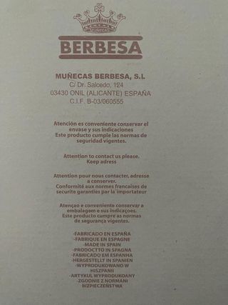 Muñeca Comunión de Colección Berbesa 
