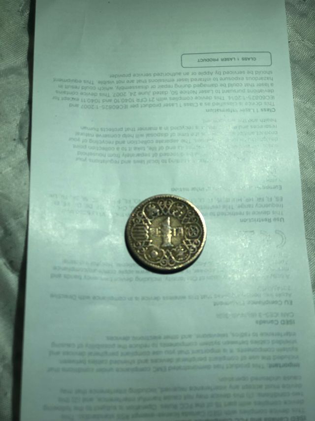 Moneda de 1 peseta de 1944 en buen estado