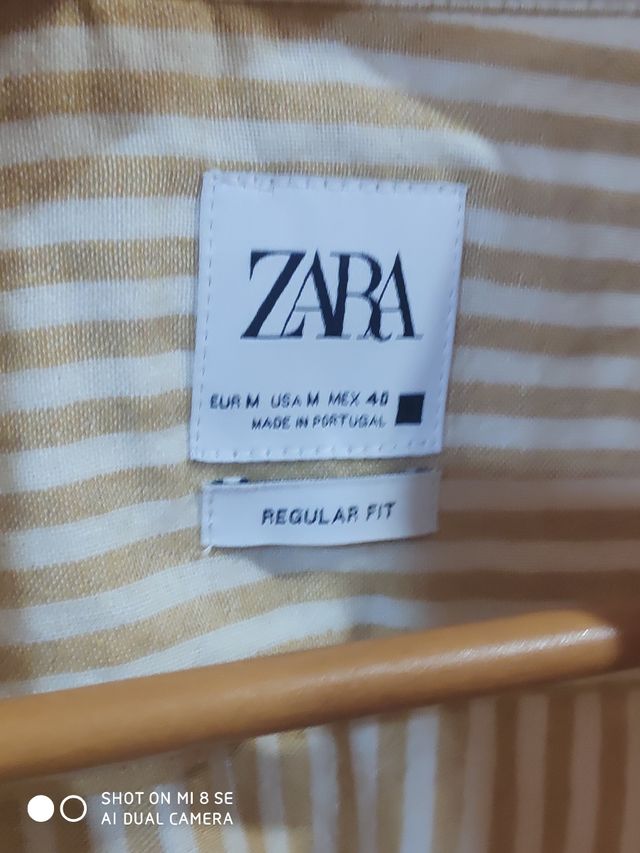 camisa de zara de rayas amarillas