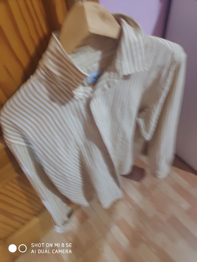 camisa de zara de rayas amarillas
