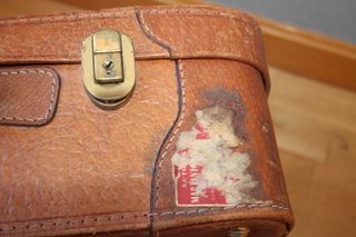 Maleta Vintage de cuero - 90 años de antigüedad 