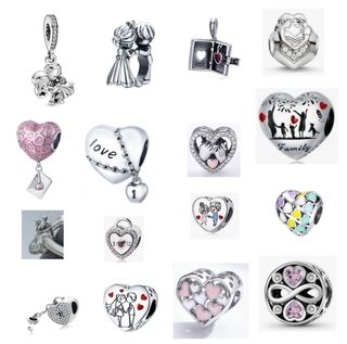 Colección charm corazón plata de ley 925.