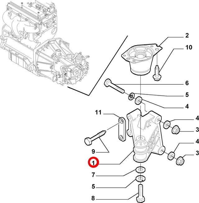 Soportes motor+caja Alfa Romeo GTA y GT 3.2
