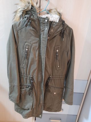 Parka verde forrada