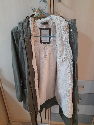 Parka verde forrada