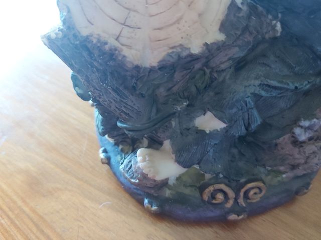 Mealheiro antigo figura cerâmica (lenhador)