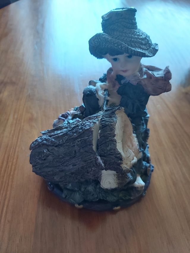 Mealheiro antigo figura cerâmica (lenhador)