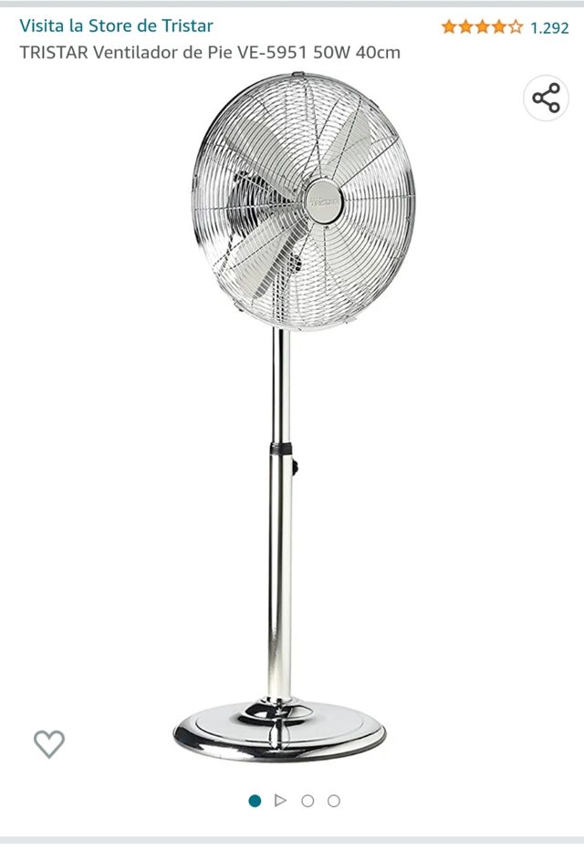 6 Ventiladores metalizados Tristar