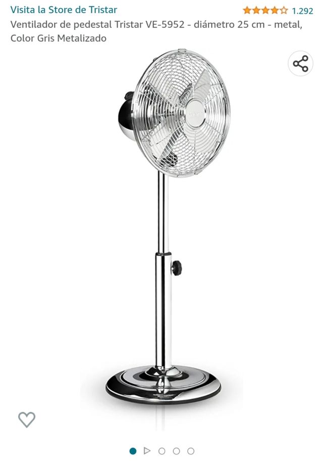 6 Ventiladores metalizados Tristar