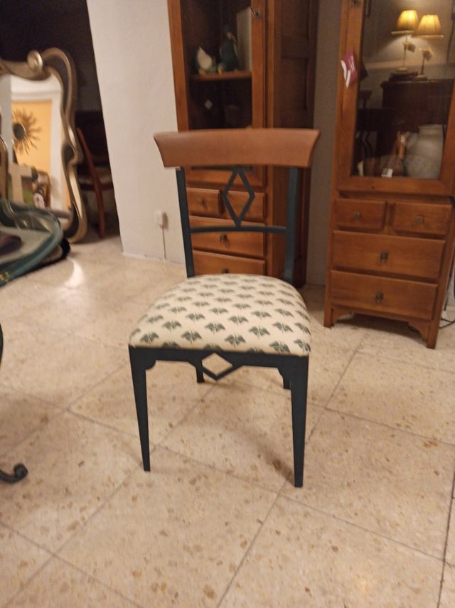 Mesa comedor con 6 sillas forja