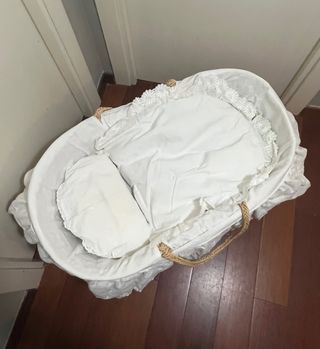 Moisés capazo ratán mimbre bebé