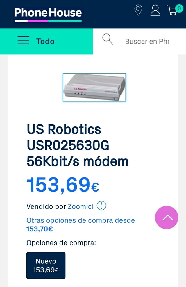 Fax Modem US Robotics de 56K