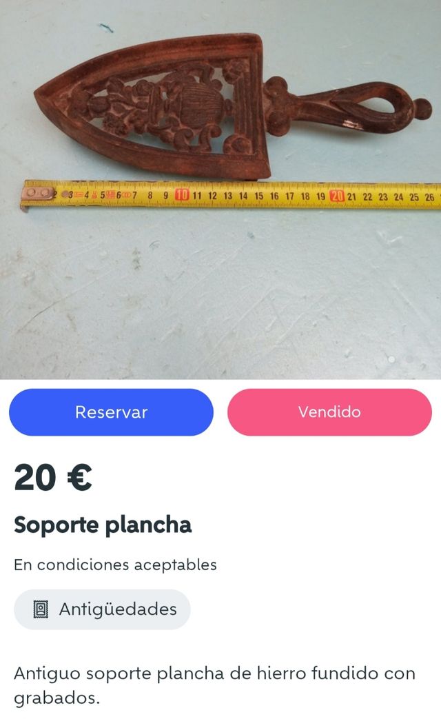 Varios soporte planchas antiguas