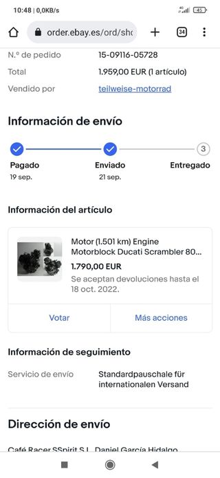 Bloque Motor Ducati Scrambler 800 Icon kc 2019