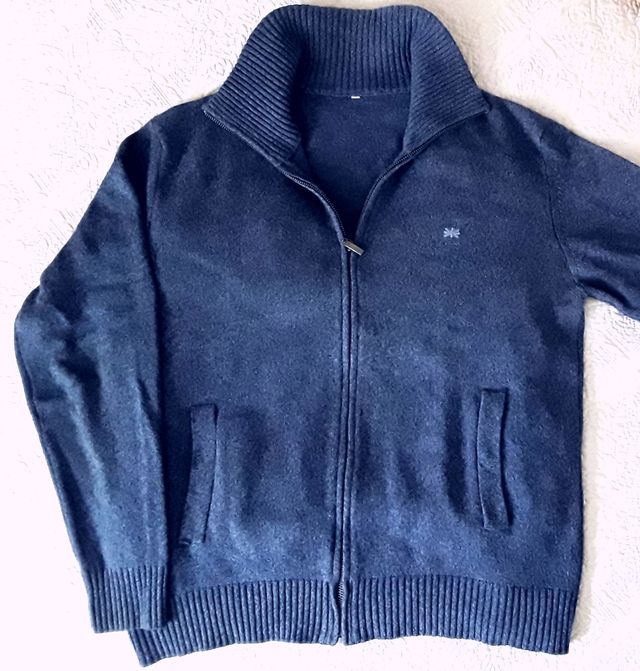 JERSEY HOMBRE AZUL CON CREMALLERA TALLA L