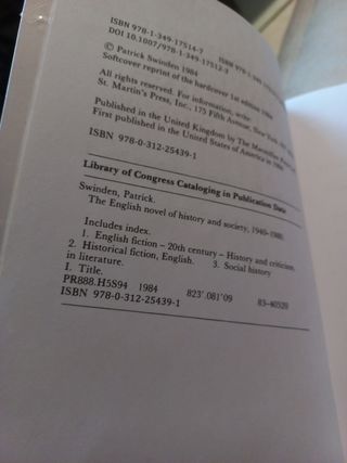 The English novel of historia & society, 1940-80