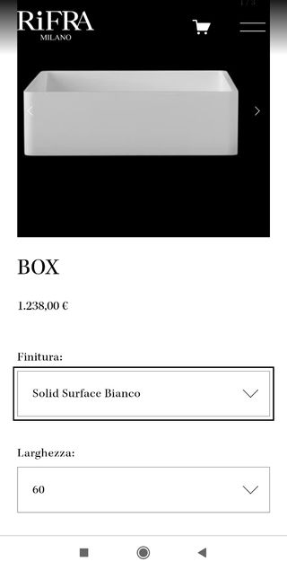 lavabo bianco Rifra Milano