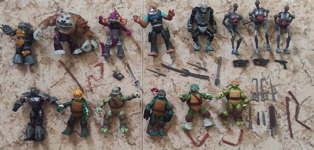 Lote muñecos colección tortugas ninja y accesorios