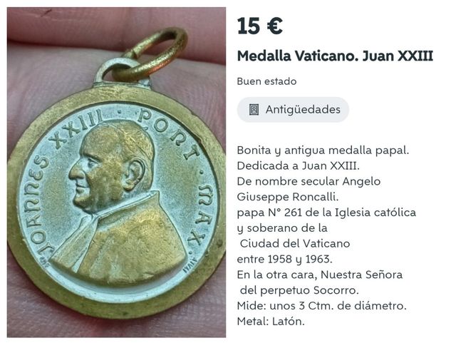 Medallas papales.