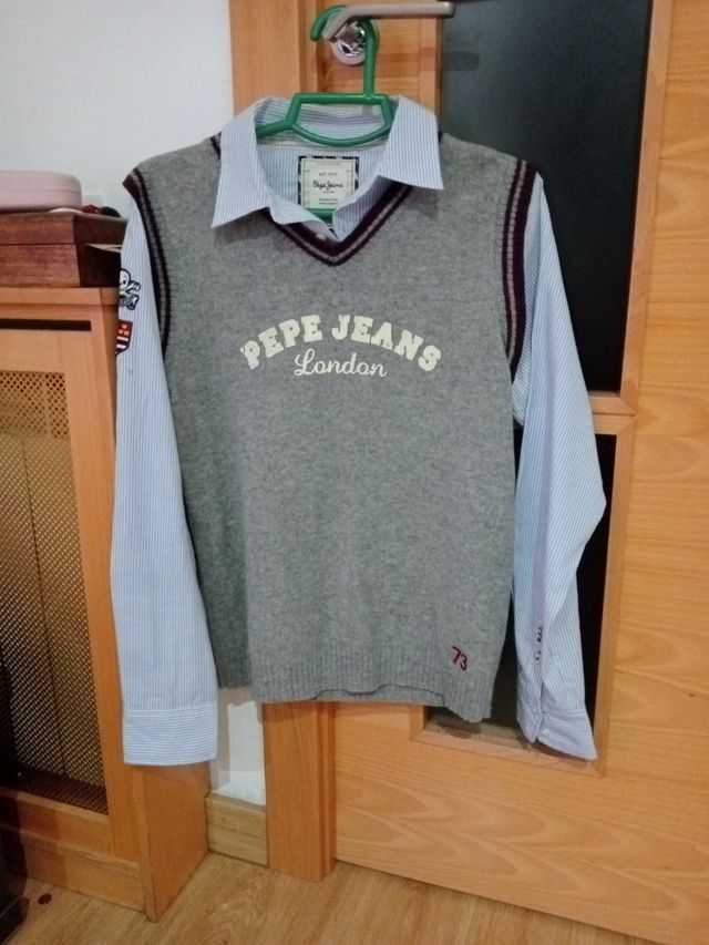 camisa junto con chaleco pepejeans nuevo
