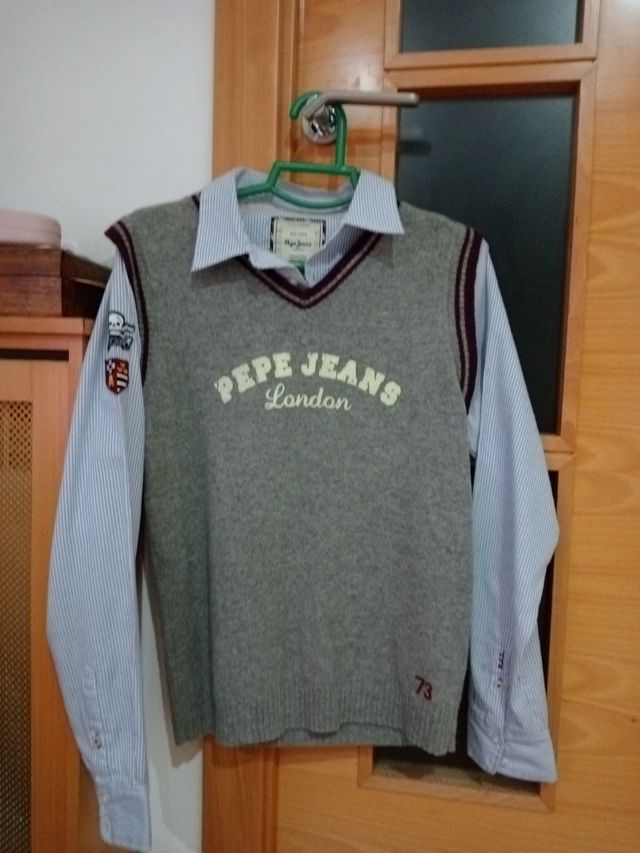 camisa junto con chaleco pepejeans nuevo