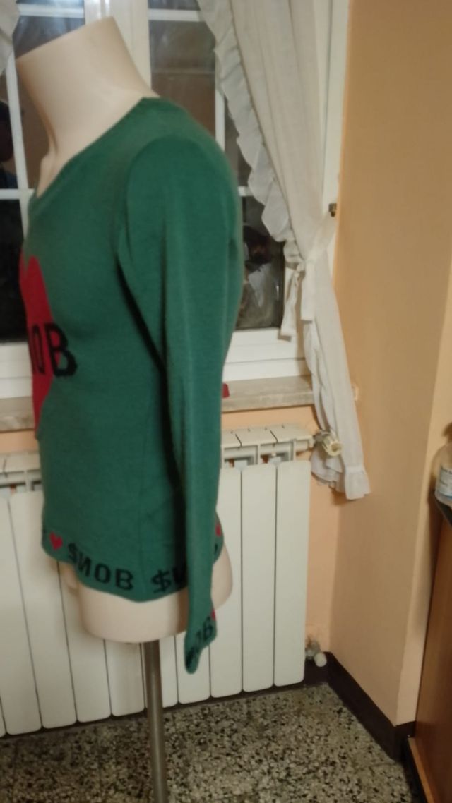 Maglione verde monella vagabonda