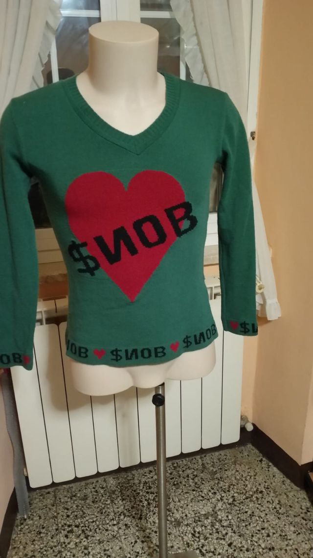 Maglione verde monella vagabonda