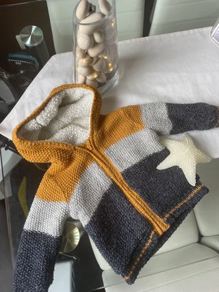 Chaqueta pelo interior punto