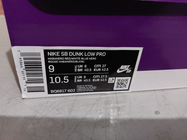 Nike SB dunk low pro habanero red (Bart Simpson)