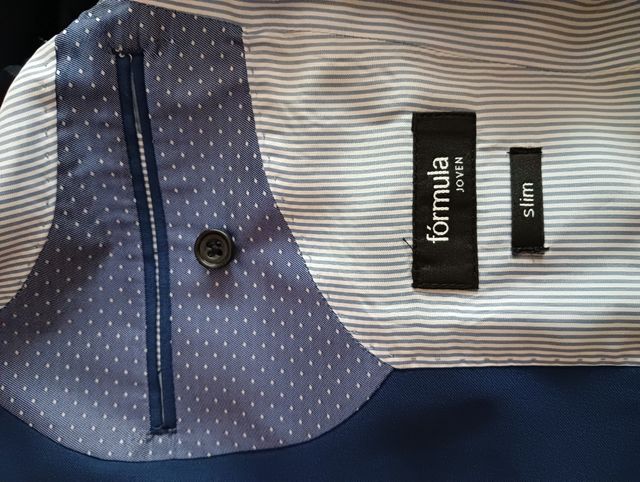 Americana chico joven azul, 1 puesta