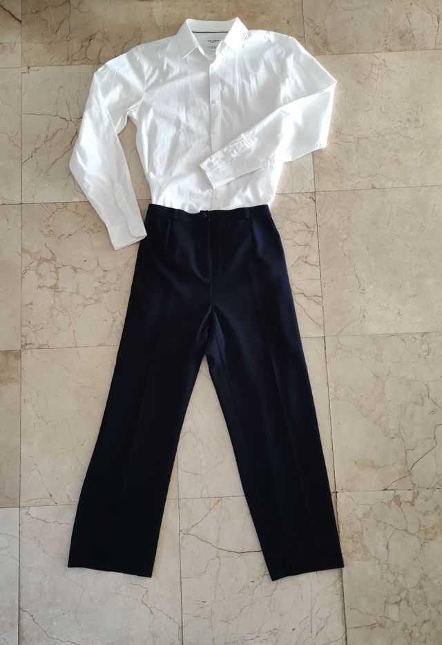 Pantalón mujer azul marino talla 48