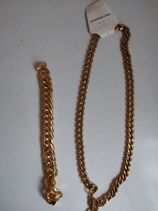 cadena y pulsera de acero inoxidable 