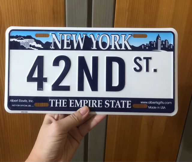 Matrícula de coche decorativa de Nueva York