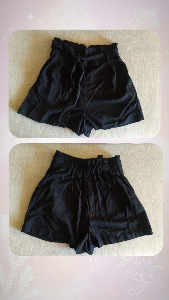 Shorts paperbag mujer.