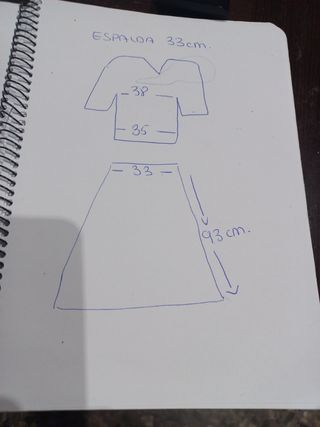  Traje de fallera  10/ 12 años , 