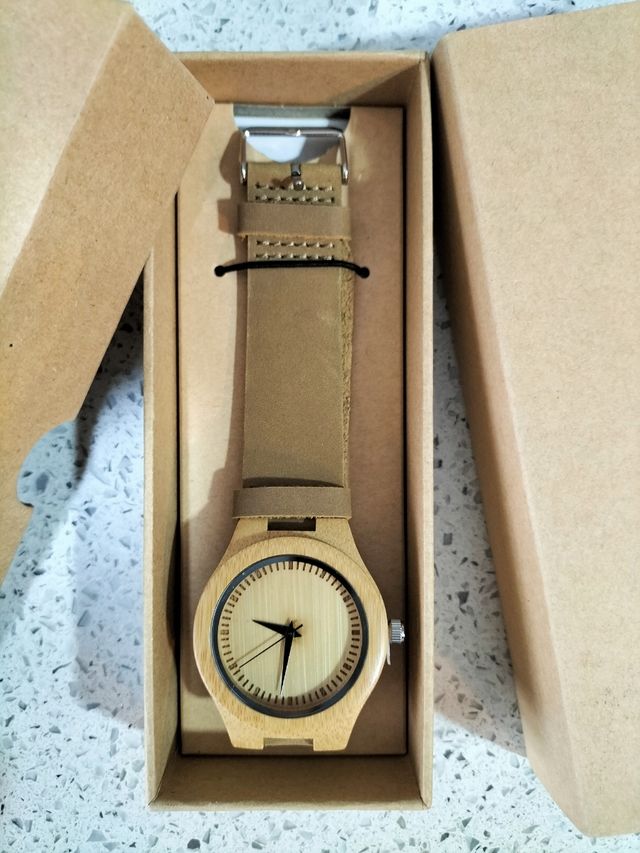 reloj de bambu 