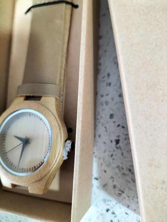 reloj de bambu 