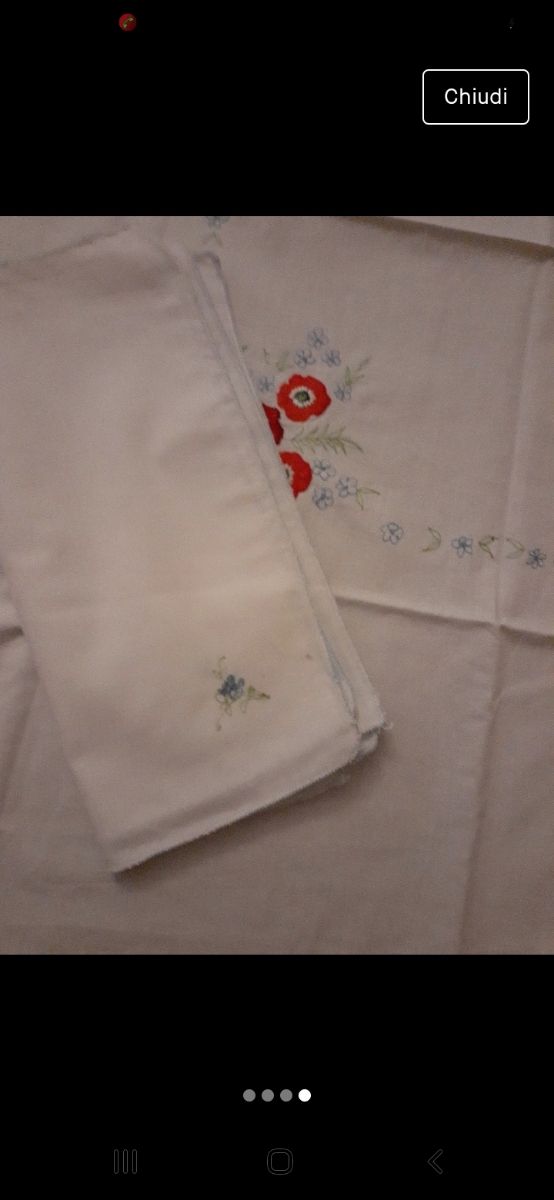 Tovaglietta da te ricamata cm 85x85