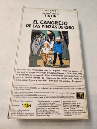 VHS - TINTIN EL CANGREJO DE LAS PINZAS DE ORO