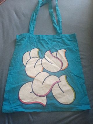 bolsa azul de algodón 