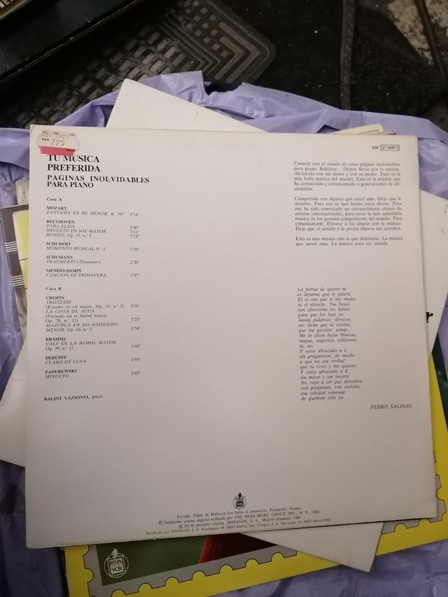 vinilos piezas clásicas piano