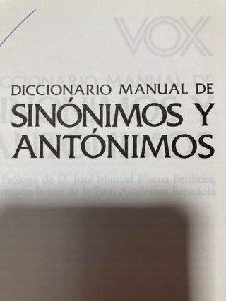 Diccionario Vox de Sinónimos 